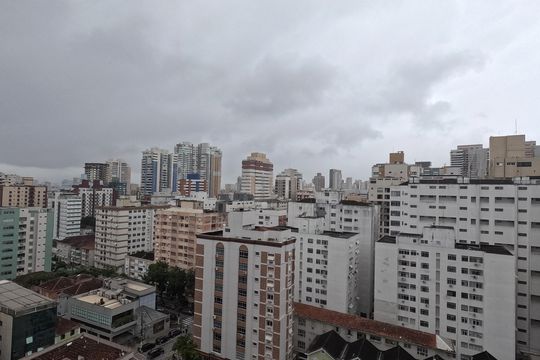 Vista da Área de Serviço de apartamento para alugar com 1 quarto, 53m² em Gonzaga, Santos
