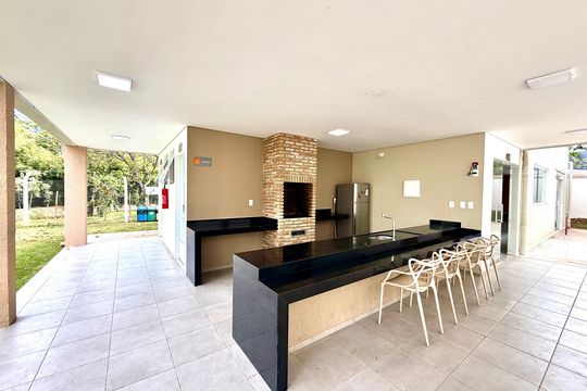 Área comum - Churrasqueira de apartamento para alugar com 2 quartos, 45m² em Praia, Contagem