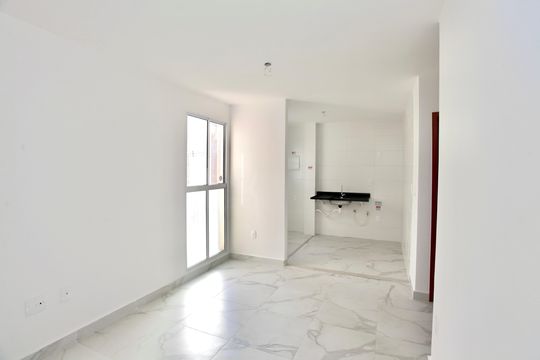 Sala de apartamento para alugar com 2 quartos, 45m² em Praia, Contagem