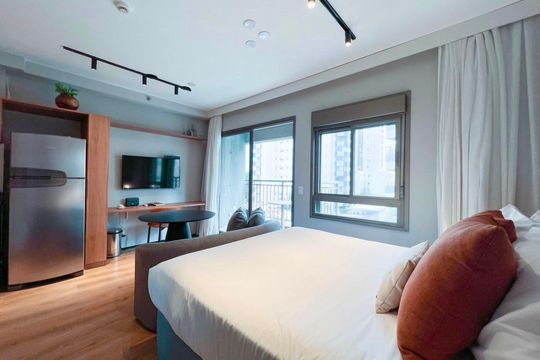 Sala/Quarto de kitnet/studio para alugar com 1 quarto, 31m² em Perdizes, São Paulo