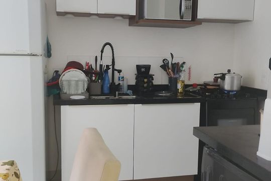 Cozinha de apartamento para alugar com 2 quartos, 34m² em Vila Carmosina, São Paulo