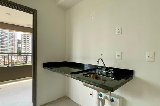 Cozinha de apartamento à venda com 2 quartos, 56m² em Vila Anglo Brasileira, São Paulo