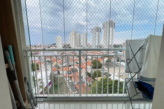 Varanda do Quarto de apartamento para alugar com 1 quarto, 31m² em Ferreira, São Paulo