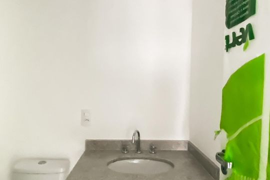 Banheiro da Suíte de apartamento à venda com 1 quarto, 34m² em Vila Guilhermina, São Paulo