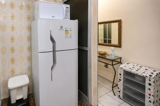 Cozinha de apartamento para alugar com 1 quarto, 28m² em Flamengo, Rio de Janeiro