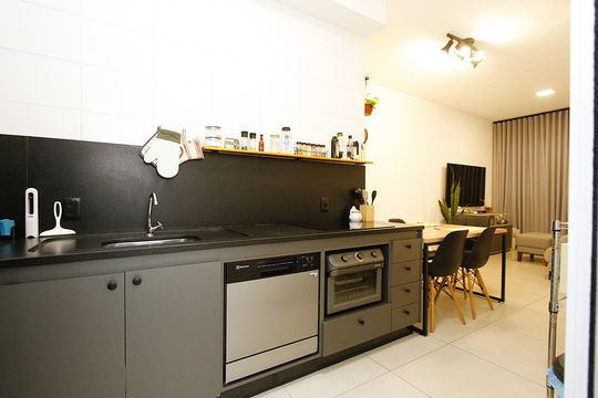 Cozinha de apartamento para alugar com 3 quartos, 70m² em Palmeiras, Belo Horizonte