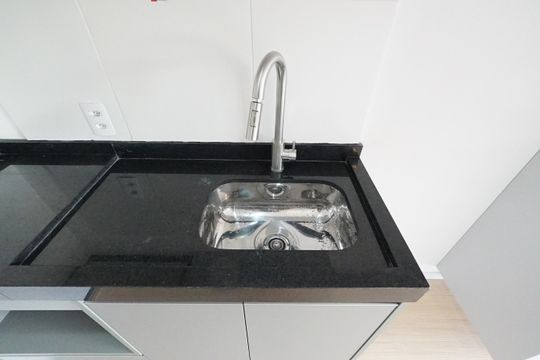 Cozinha de kitnet/studio para alugar com 1 quarto, 25m² em Chácara Inglesa, São Paulo