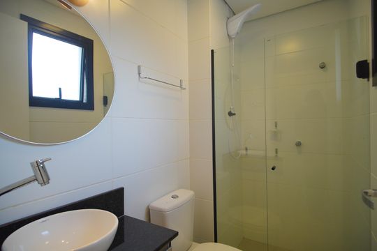 Banheiro de apartamento para alugar com 1 quarto, 25m² em Vila Nova, Novo Hamburgo