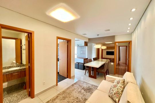 Sala  de apartamento para alugar com 2 quartos, 64m² em Buritis, Belo Horizonte