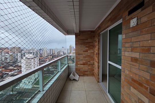 Varanda de apartamento para alugar com 2 quartos, 59m² em Guilhermina, Praia Grande