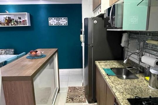 Cozinha de apartamento à venda com 2 quartos, 50m² em Vila Monte Santo, São Paulo