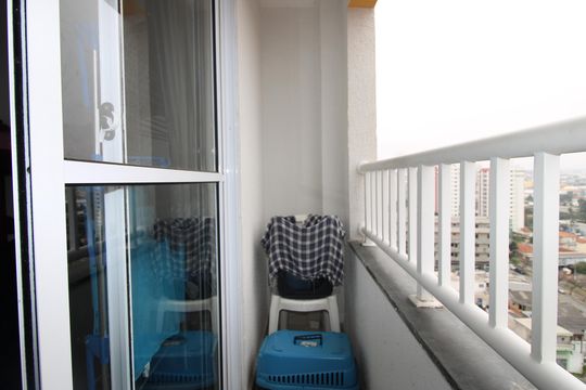 Varanda de kitnet/studio para alugar com 1 quarto, 20m² em Vila Santana, São Paulo