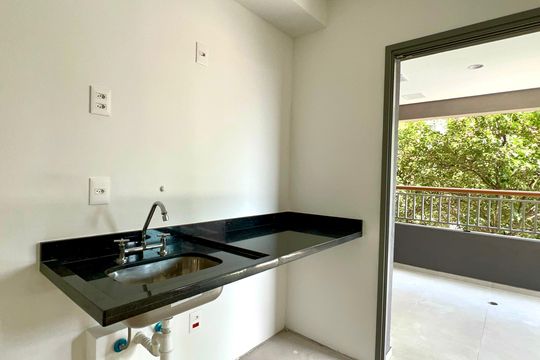 Cozinha - Armários de apartamento à venda com 2 quartos, 56m² em Vila Anglo Brasileira, São Paulo