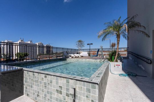 Área comum - Piscina de kitnet/studio para alugar com 1 quarto, 25m² em Vila Leopoldina, São Paulo
