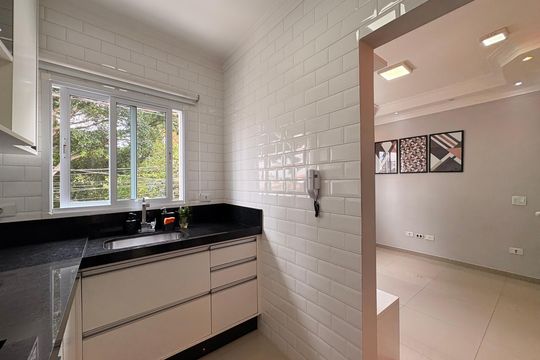Cozinha de casa para alugar com 2 quartos, 92m² em Jardim Marek, Santo André