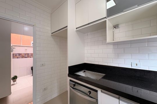 Cozinha de casa para alugar com 2 quartos, 92m² em Jardim Marek, Santo André