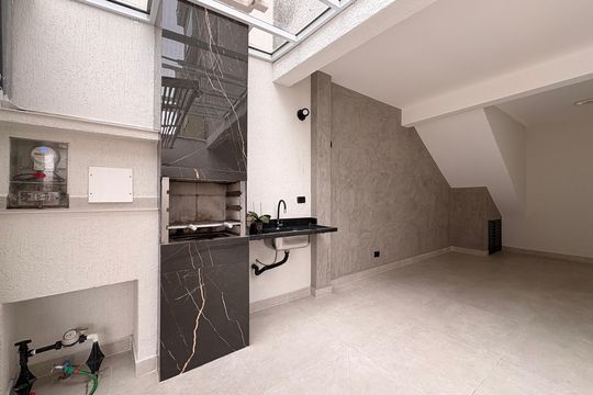Churrasqueira de casa para alugar com 2 quartos, 92m² em Jardim Marek, Santo André