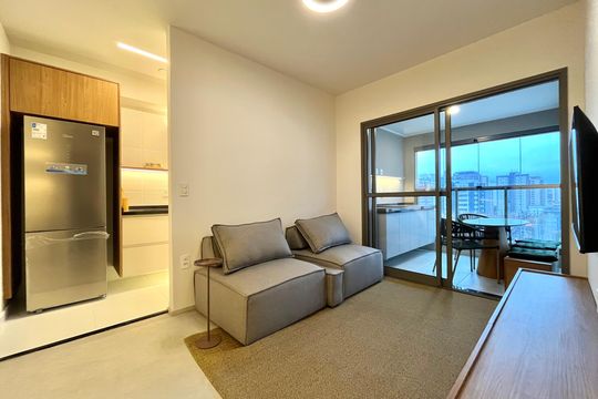 Sala de apartamento para alugar com 1 quarto, 55m² em Vila Clementino, São Paulo