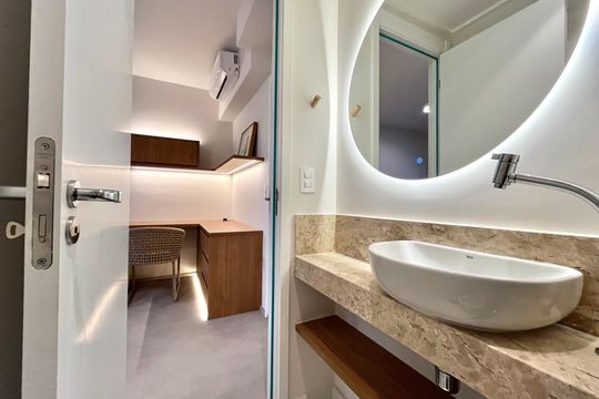 Lavabo de apartamento para alugar com 1 quarto, 55m² em Vila Clementino, São Paulo