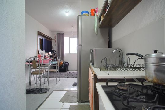 Cozinha de apartamento para alugar com 2 quartos, 44m² em Santa Rosa de Lima, Porto Alegre