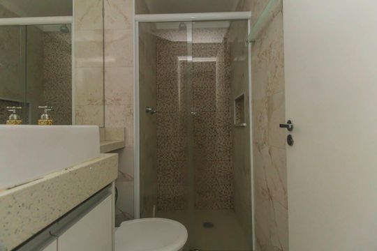 Banheiro de apartamento para alugar com 1 quarto, 36m² em Jardim Ibitirama, São Paulo