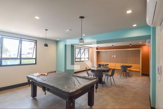 Área comum - Sala de Jogos de apartamento à venda com 1 quarto, 25m² em Vila Campestre, São Bernardo do Campo