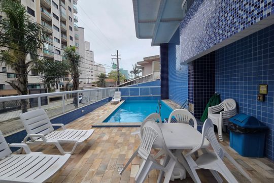 Área comum - Piscina de apartamento para alugar com 2 quartos, 70m² em Vila Assuncao, Praia Grande