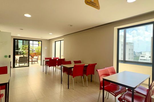 Área comum de kitnet/studio à venda com 1 quarto, 32m² em Jardim Paulista, São Paulo