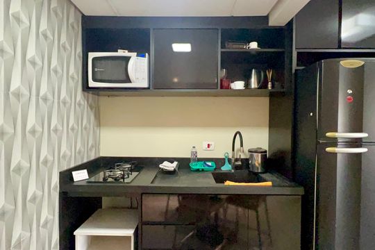 Cozinha de kitnet/studio à venda com 1 quarto, 32m² em Jardim Paulista, São Paulo