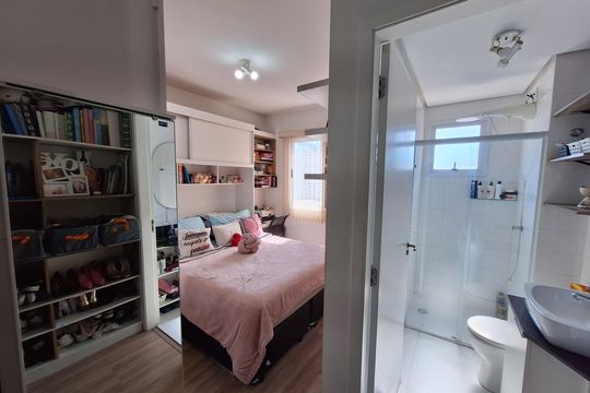 Suíte de apartamento à venda com 3 quartos, 91m² em Vila Santa Teresa, Santo André