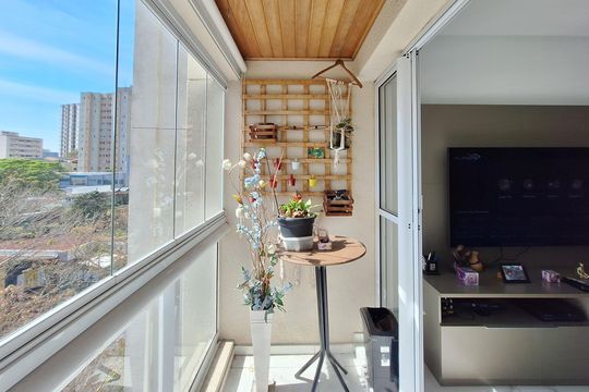 Sacada de apartamento à venda com 3 quartos, 91m² em Vila Santa Teresa, Santo André