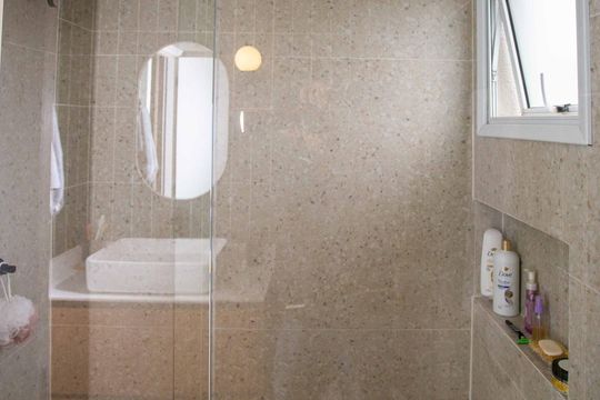 Banheiro da Suíte 1 de apartamento à venda com 3 quartos, 113m² em Centro, Diadema