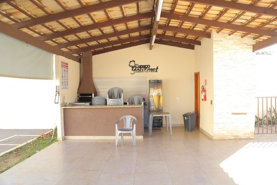 Área comum - Churrasqueira de casa de condomínio para alugar com 3 quartos, 79m² em Jardim Imperial, Aparecida de Goiânia
