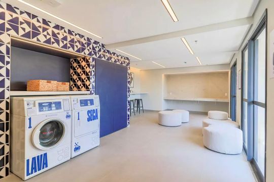 Lavanderia 2 de kitnet/studio para alugar com 1 quarto, 24m² em Vila Cordeiro, São Paulo