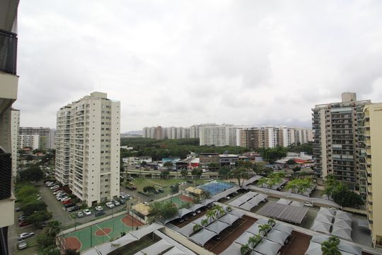 Sala - Vista de apartamento à venda com 3 quartos, 86m² em Barra Olímpica, Rio de Janeiro