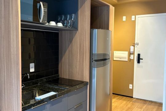Cozinha de kitnet/studio à venda com 1 quarto, 23m² em Vila Mariana, São Paulo