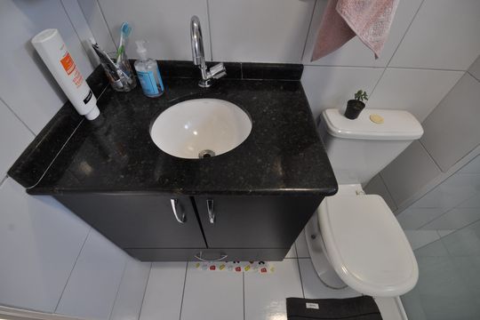Banheiro do Quarto Suíte de apartamento à venda com 3 quartos, 85m² em Vila Maria Alta, São Paulo