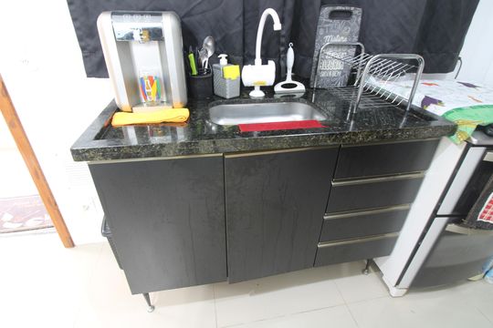 cozinha de apartamento à venda com 1 quarto, 25m² em Vila Santana, São Paulo