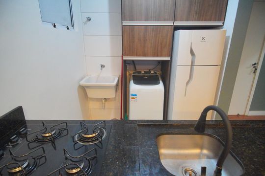 Cozinha de apartamento para alugar com 1 quarto, 50m² em Scharlau, São Leopoldo
