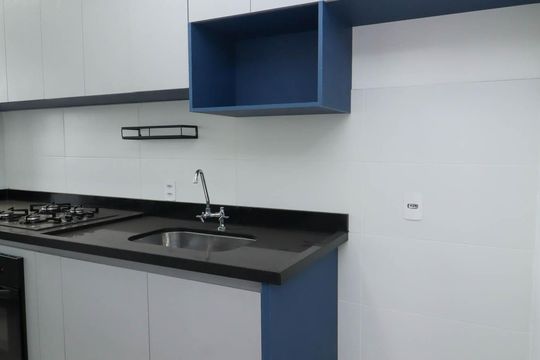 Sala/cozinha de apartamento para alugar com 2 quartos, 43m² em Jardim Monte Alegre, Taboão da Serra
