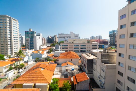 Vista da varanda do studio de kitnet/studio para alugar com 1 quarto, 29m² em Vila Clementino, São Paulo