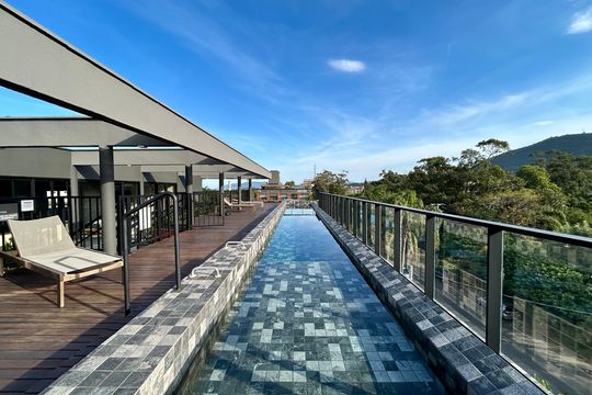 Área comum - Piscina de apartamento para alugar com 1 quarto, 50m² em Lagoa Pequena, Florianópolis