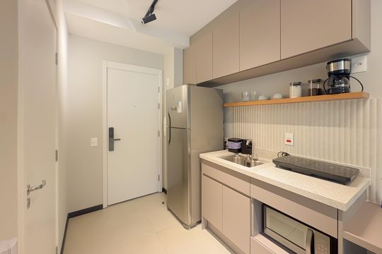 Cozinha de kitnet/studio à venda com 1 quarto, 25m² em Vila Mariana, São Paulo