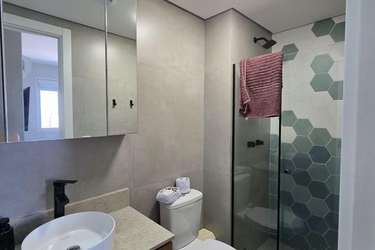 Banheiro de apartamento à venda com 2 quartos, 55m² em Ipiranga, São Paulo