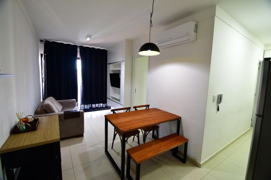 Sala de apartamento para alugar com 1 quarto, 39m² em Jardim Brasil, Campinas