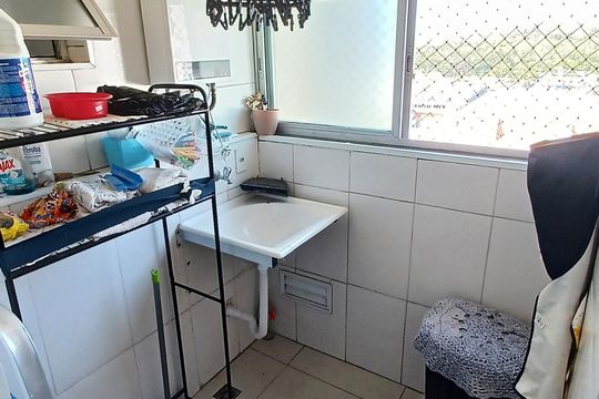 Área de serviço de apartamento à venda com 3 quartos, 63m² em Jardim Cambui, Santo André