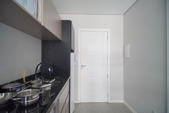 Cozinha de kitnet/studio para alugar com 1 quarto, 25m² em Vila Nova, Novo Hamburgo