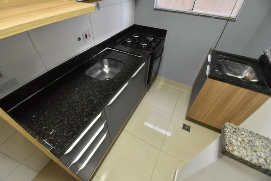 Sala/Cozinha de apartamento para alugar com 2 quartos, 50m² em Cruzeiro, São José dos Pinhais
