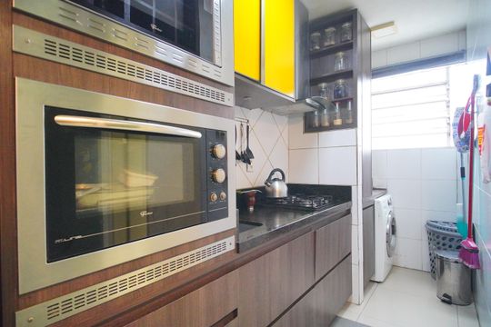 Cozinha de apartamento para alugar com 3 quartos, 53m² em Canudos, Novo Hamburgo
