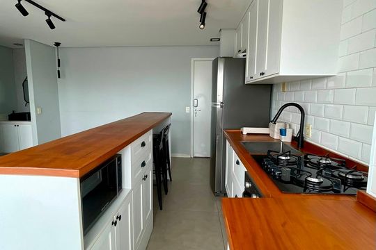 Cozinha de apartamento para alugar com 1 quarto, 38m² em Belenzinho, São Paulo
